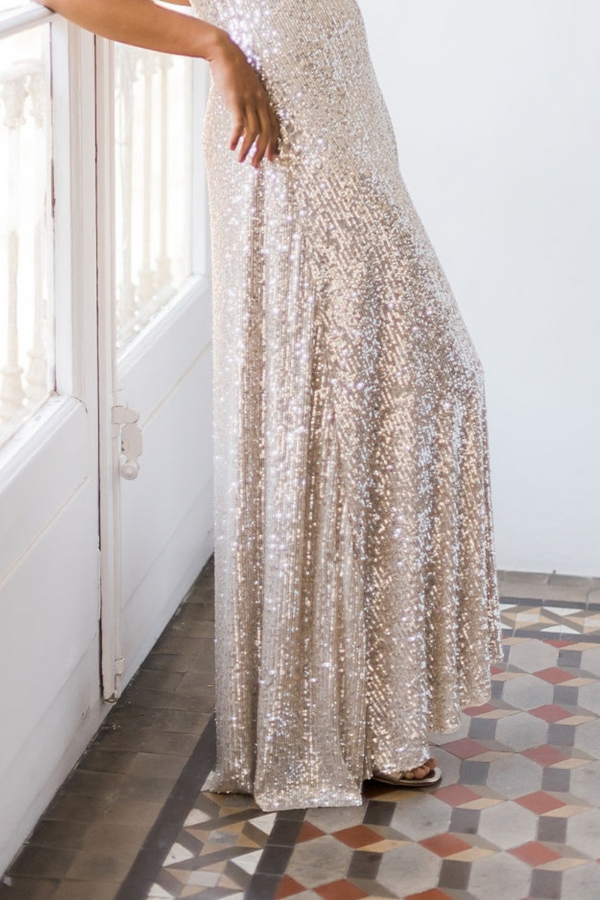 Falda de Lentejuelas Larga para Novia - Falda Sequin