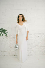 Sequin Wedding Dress with Long Sleeve Top