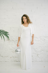 Sequin Wedding Dress with Long Sleeve Top