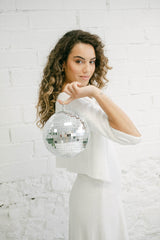 Sequin Wedding Dress with Long Sleeve Top