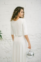 Sequin Wedding Dress with Long Sleeve Top