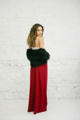 Vestido de Invitada Glam con Top de Lentejuelas, Pantalón Palazzo y Abrigo
