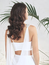 Shiny Wedding Dress with Detachable Wings