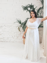Greek style lace overdress for bride