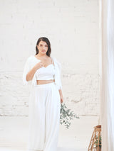 Sweetheart Neckline Wedding Gown with Hair Coat