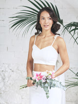 Shiny Wedding Dress with Detachable Wings