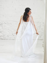 Shiny Wedding Dress with Detachable Wings