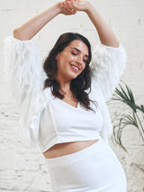 Vestido de Novia Sirena con Chaqueta Yeti Glam
