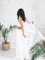 Wedding Dress with Sweetheart Neckline and Wings