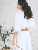 Sweetheart Neckline Wedding Gown with Hair Coat