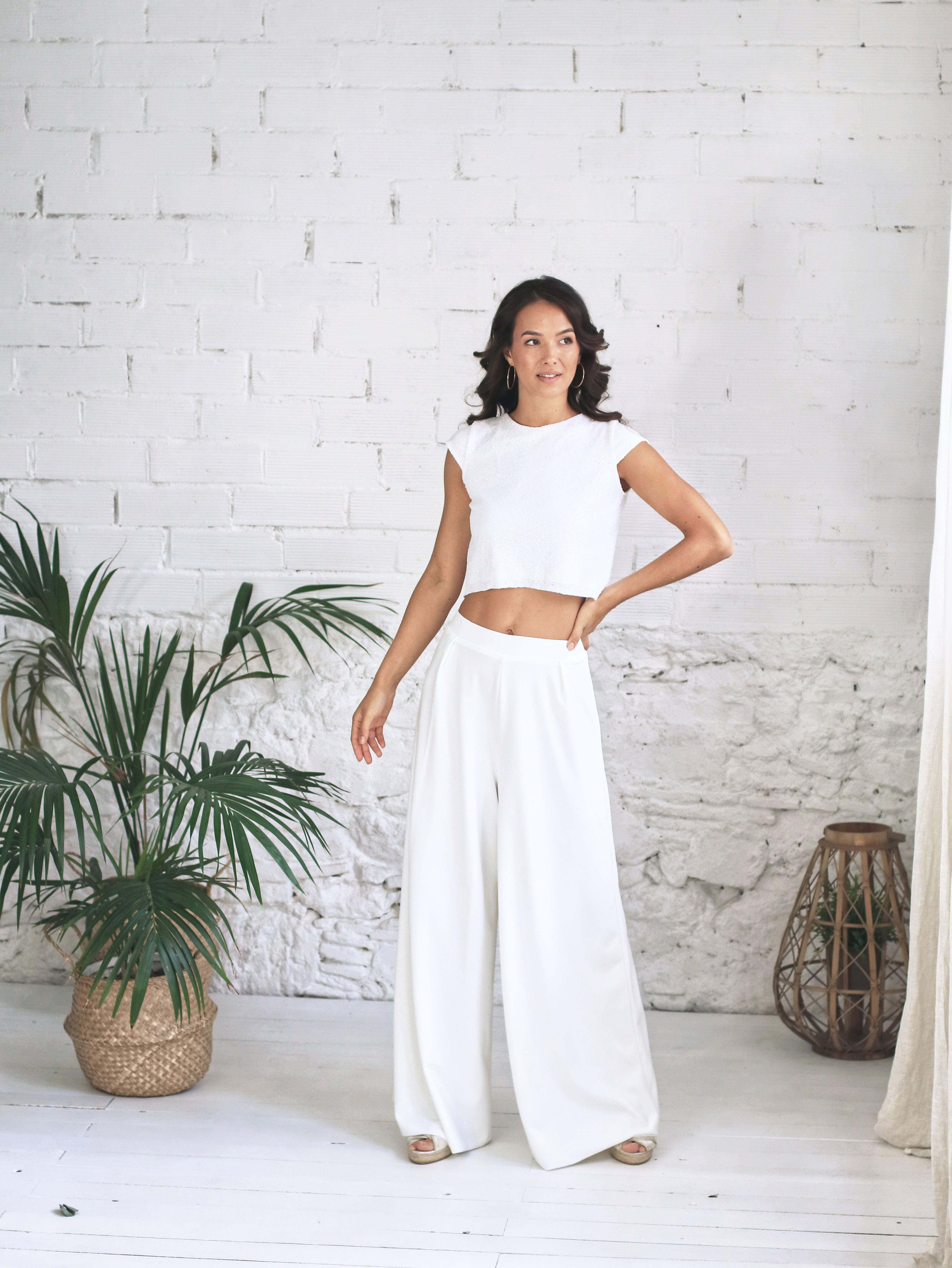 Traje de Novia con Crop Top Brilli-Brilli