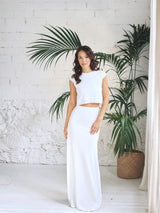 Vestido de Novia Sirena y Top de Microlentejuelas