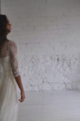 Lace long bridal coat | Mimètik