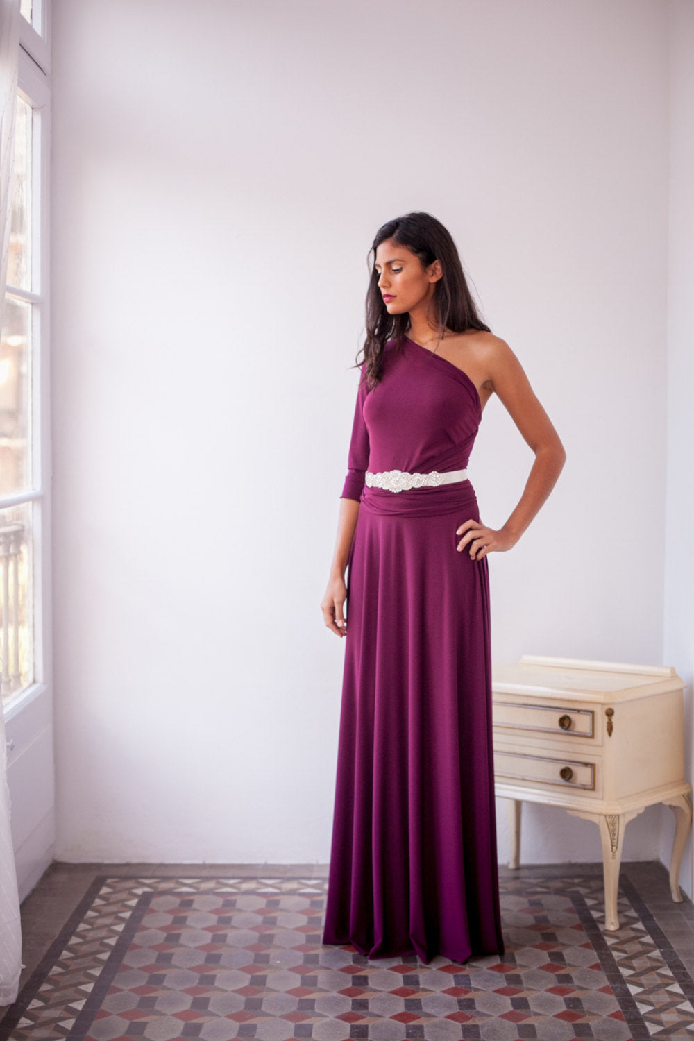 Bridesmaid long sleeve dress, cranberry maxi dress, bridesmaid dress, marsala bridesmaid dress, burgundy dress, long sleeve even
