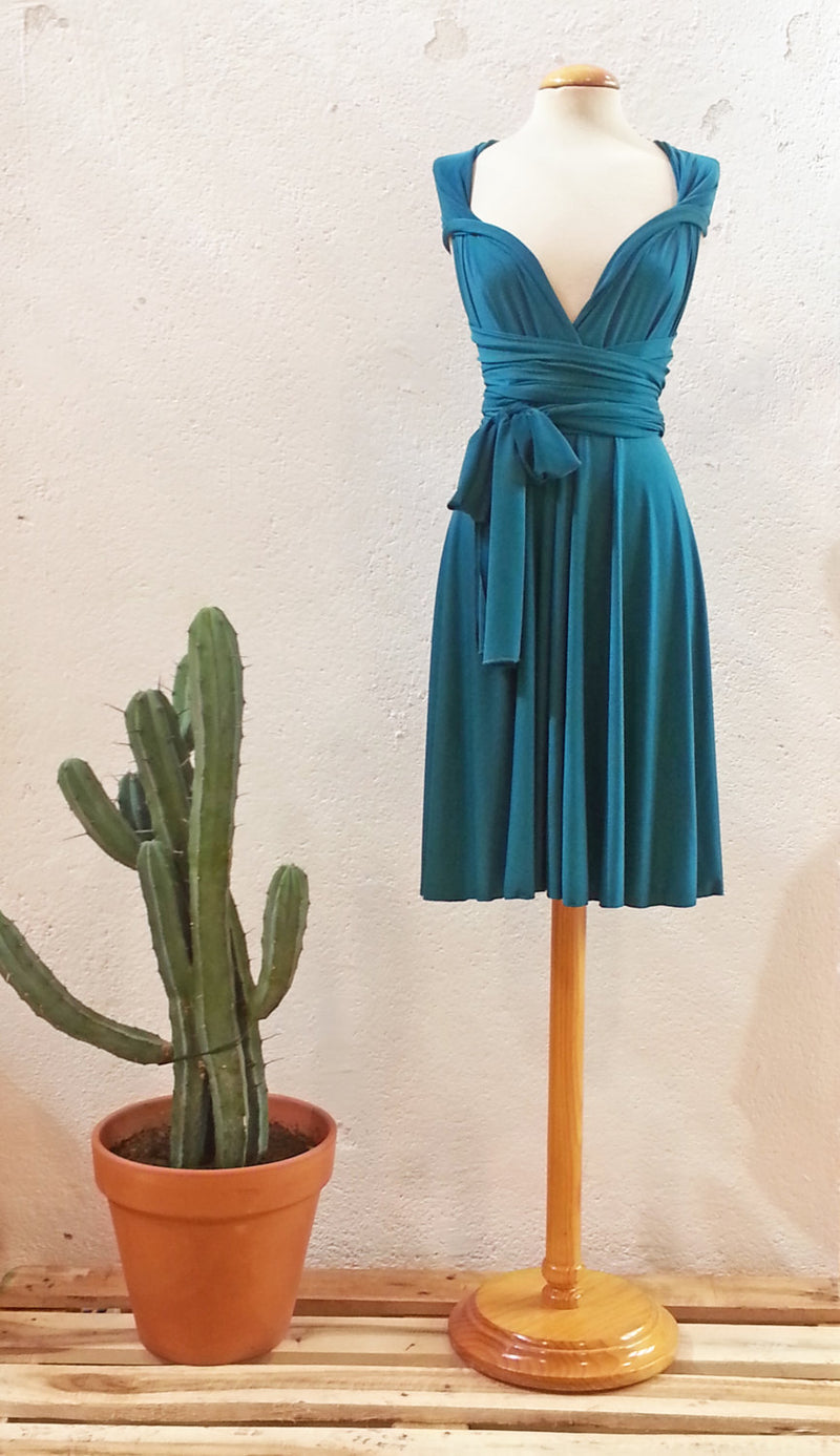 Teal bridesmaid dress, turquoise short party dress, short teal dress, turquoise bridesmaids, teal bridesmaid dresses, infinity w