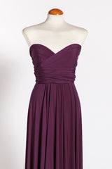 Purple party dress, aubergine infinity dress, event dress, eggplant bridesmaid dress, convertible versatile gown, asymmetrical l