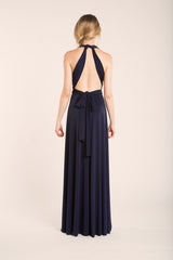 Bridesmaid dress, infinity navy blue dress, ready to ship infinity navy blue bridesmaid dress, party convertible gown, midnight