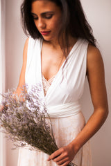 Rustic rose quartz wedding dress, rose gold lace wedding gown, lace bridal gown, pale pink wedding dress, beige pink lace weddin