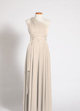 Beige maternity dress, long champagne maternity dress, nude maternity friendly dress, convertible maternity dress, baby shower m