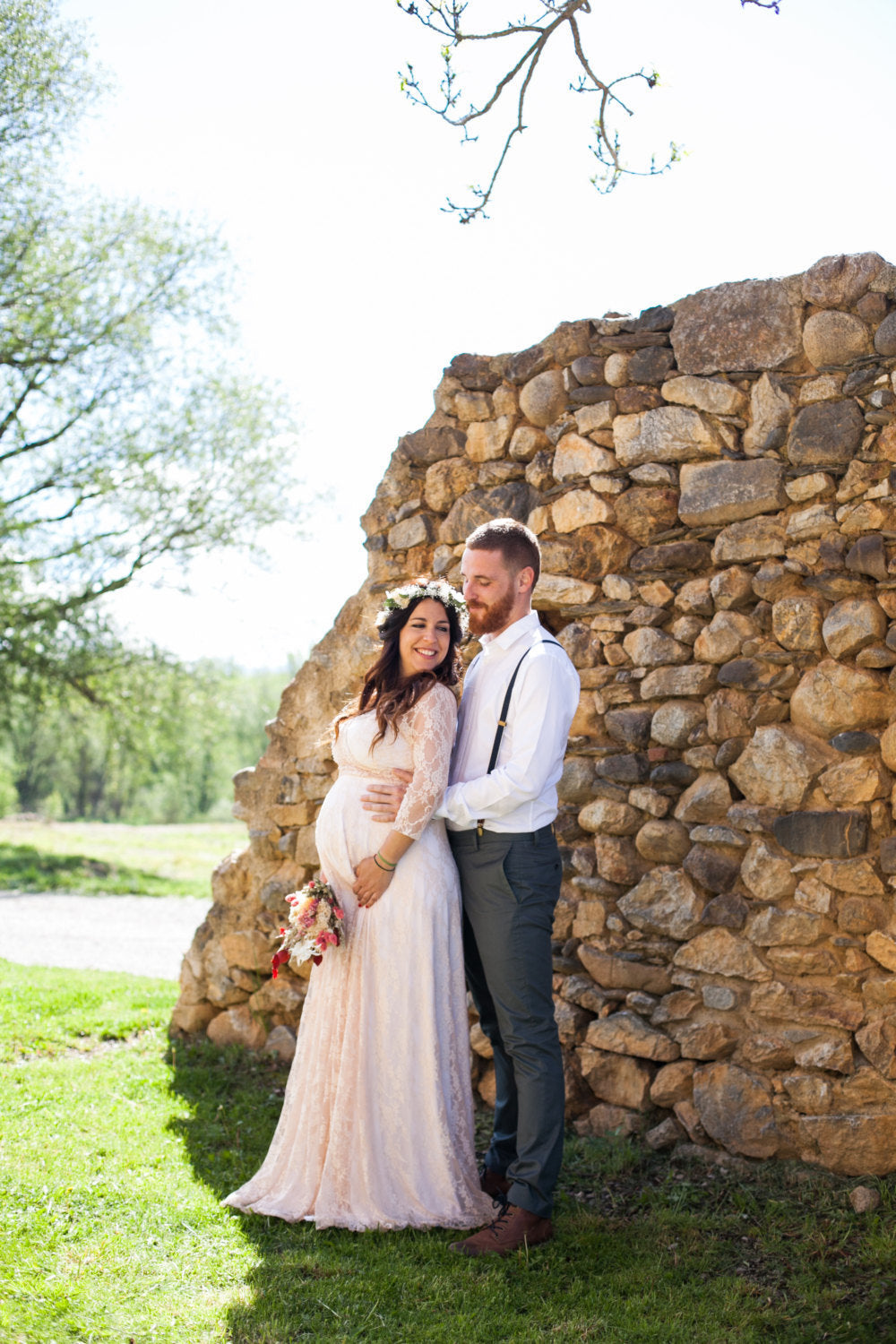 Maternity lace wedding dress, rose quartz lace dress, premom romantic wedding dress, marriage, lace maxi maternity dress, rustic