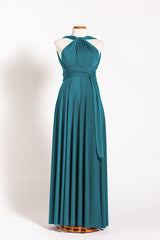 Teal maternity infinity dress, maternity long turquoise dress, deep teal pregnancy dress, petrol green maternity gowns, mother t