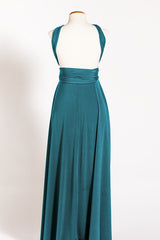 Teal maternity infinity dress, maternity long turquoise dress, deep teal pregnancy dress, petrol green maternity gowns, mother t
