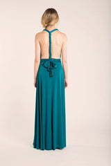 Teal long dress, maxi dress, bridesmaid dress, turquoise party dress, turquoise bridesmaid dresses, feminine party long dress, e