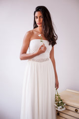 Tulle wedding dress, Two piece tulle dress and crystal sash, Romantic tulle bridal gown, Long tulle skirt, Wedding skirt, Silky