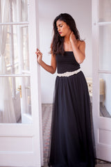 Black tulle skirt, long tulle skirt, tulle maxi skirt, tutu, long black skirt, party outfit, new years eve, soft tulle flowing e