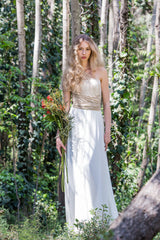 Golden lace bridal dress, romantic bridal gown, lace wedding dress, custom wedding dress, rustic marriage, rustic wedding, rusti