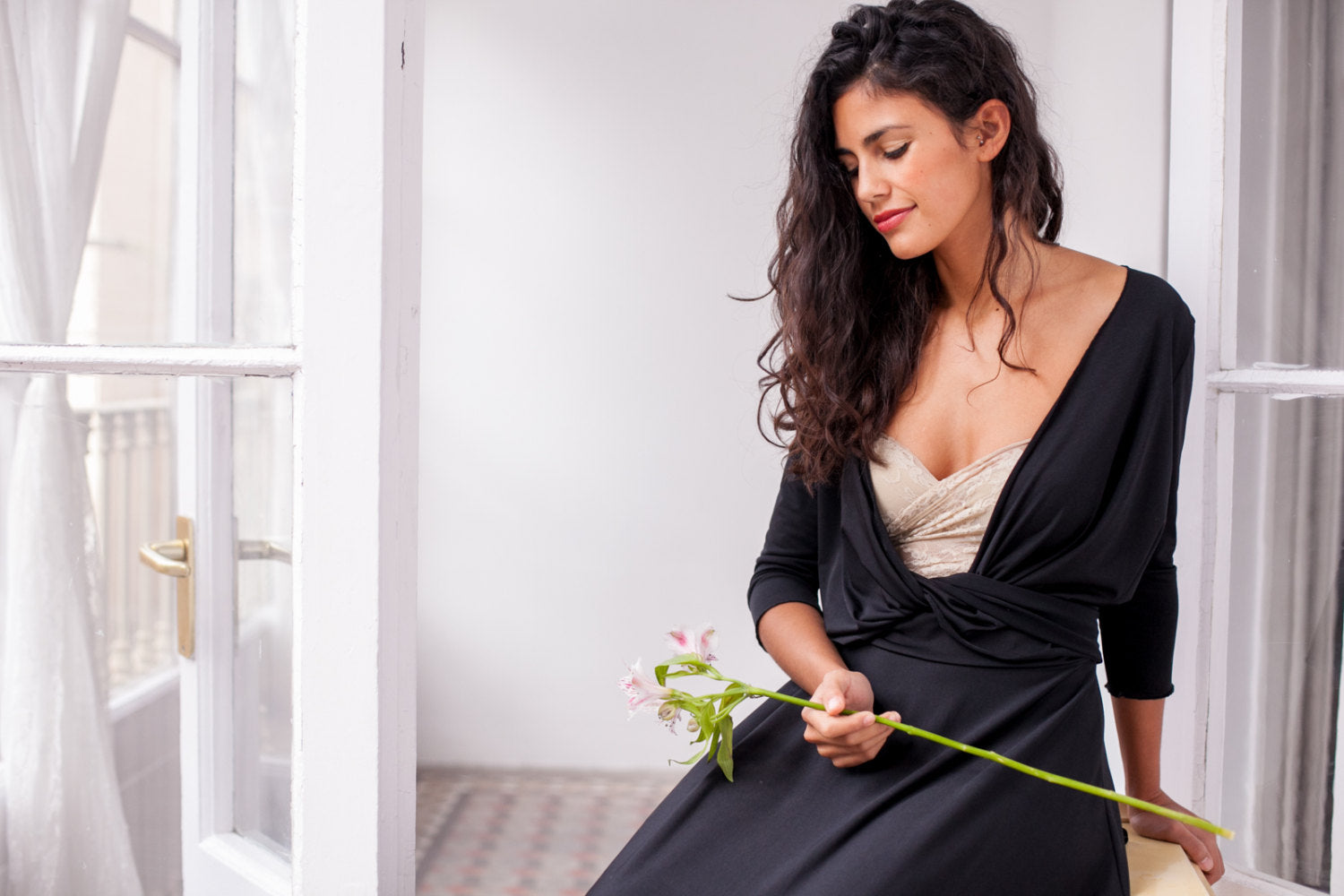 Black maxi dress, wrap dress, long dress, black dress, black long dress, evening dress, long sleeve convertible dress, black max