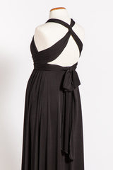 Black gown, evening dress maternity infinity dress, black maxi dress, maternity black dress, baby shower convertible dress, infi