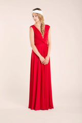 Red elegant infinity dress, marilyn dress, long red infinity dress, celebration red long dress, red gown, ready to ship red long