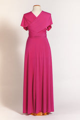 Pink maternity infinity dress, maternity fuchsia dress, ready to ship dresses, hot pink maternity long dress, pink infinity dres