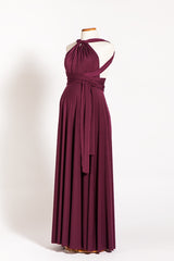 Marsala maternity infinity dress, long maternity dress, wine red maternity dress, maternity convertible dress, ready to ship dre