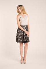 Black overlay lace skirt, detachable short lace skirt, add a short lace skirt to dress, short black lace skirt for bridesmaid dr