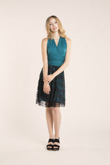 Black overlay lace skirt, detachable short lace skirt, add a short lace skirt to dress, short black lace skirt for bridesmaid dr