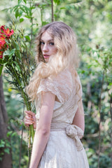 Lace wedding dress, vintage rustic wedding style dresses, lace boho chic wedding dress, country bridal gowns, country wedding dr