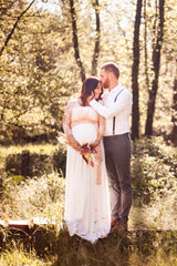 Maternity wedding dress sleeves, rose quartz bridal gown, maternity lace dress, romantic dress, bohemian wedding dress, maternit