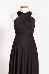 Black gown, evening dress maternity infinity dress, black maxi dress, maternity black dress, baby shower convertible dress, infi