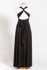 Black gown, evening dress maternity infinity dress, black maxi dress, maternity black dress, baby shower convertible dress, infi