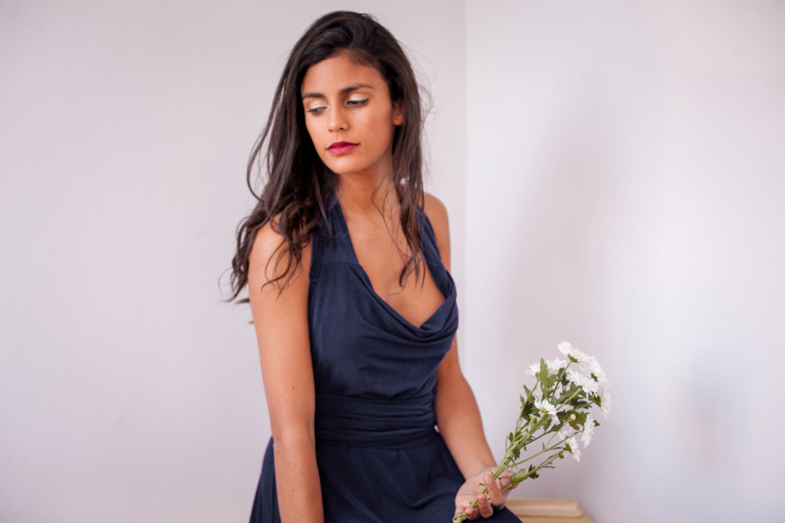 Navy blue dress, navy blue maxi dress, long sleeve navy dress, convertible dress, bridesmaid dress, bridesmaid navy dress brides
