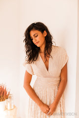 Double layered lace wedding dress - Gala Bohemian