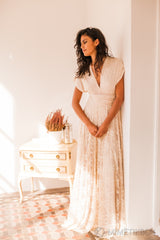 Double layered lace wedding dress - Gala Bohemian