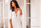 Long sleeve and golden dot skirt wedding dress - Frida Rustic