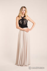 Top cruzado convertible de encaje negro - Top convertible de novia