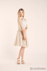 Bridal cover up, wedding lace shawl, wedding gold lace shrug, champagne lace coverup, shawl, bridal accessories, lace bolero, br