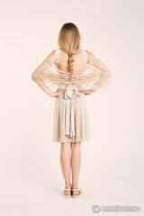 Bridal cover up, wedding lace shawl, wedding gold lace shrug, champagne lace coverup, shawl, bridal accessories, lace bolero, br