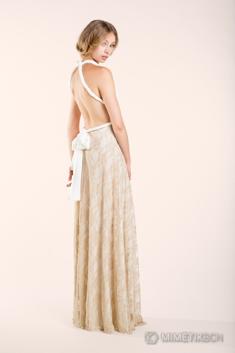 Rustic chic wedding lace skirt, detachable lace skirt, removable long skirt, wedding gown, make your wedding lace dress, long la