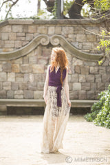 Rustic chic wedding lace skirt, detachable lace skirt, removable long skirt, wedding gown, make your wedding lace dress, long la